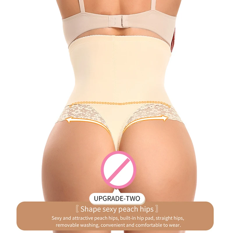 Sexy Lace High Waist Tummy Control Panties Women Thongs Panty Shaper Slimming Knickers Butt Lifter Belly Shaping Cincher Briefs