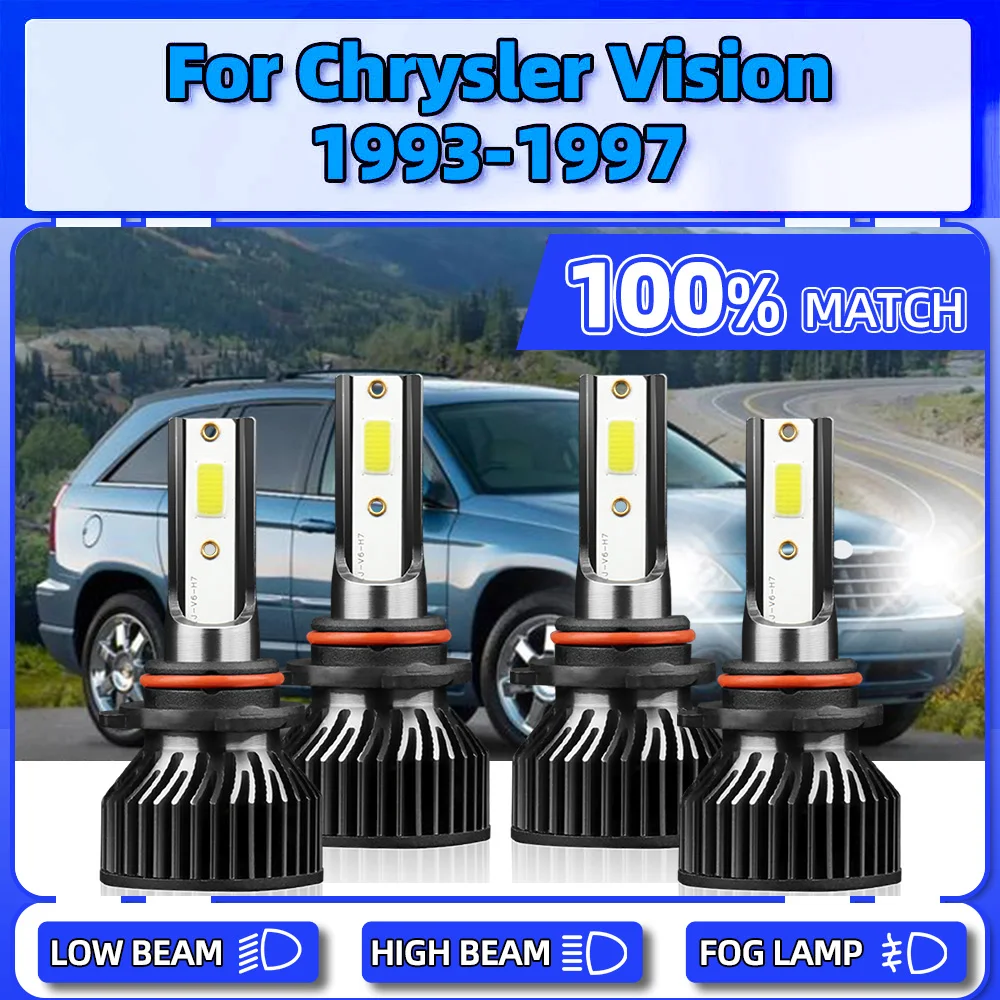 

240W 40000LM Canbus LED Headlight 12V Car Headlamps 6000K High Power Car Lights For Chrysler Vision 1993 1994 1995 1996 1997