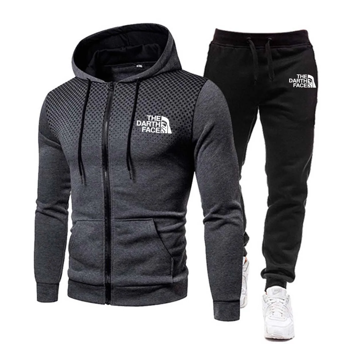 Autumn And Winter Men's Sportswear Hoodie Pant Suit Men's Outdoor Zipper Sweater Leisure Brand Quality Suit
