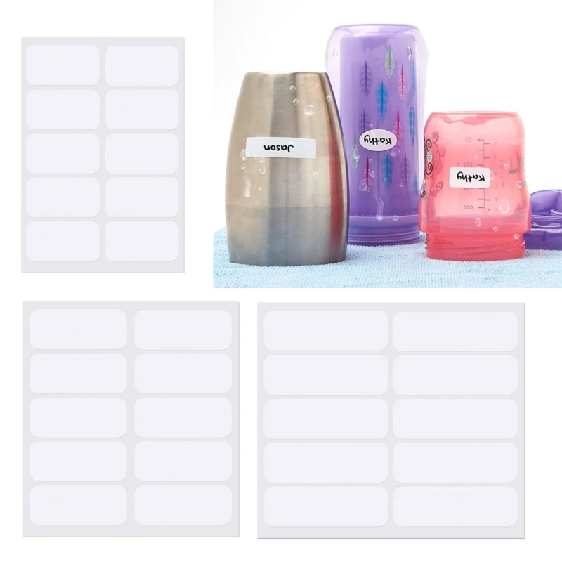 50pcs Handwritten Cloth Tag Adhesive Enduring No-Iron Kids Clothing Labels for Clothing Organization in Household