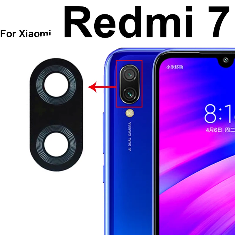 Back Camera Glass Back Rear Camera Glass Lens With Sticker Glue For Xiaomi Redmi 10 9 8 7 6 Pro 9T 9C 9A 8A 7A 6A Back Camera Glass Lens Adhensive