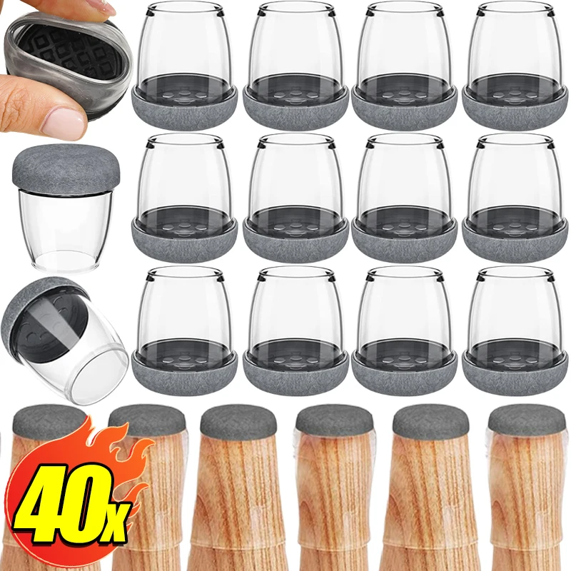 Silicone Non-Slip Chair Leg Caps - Waterproof Floor Protector Pads
