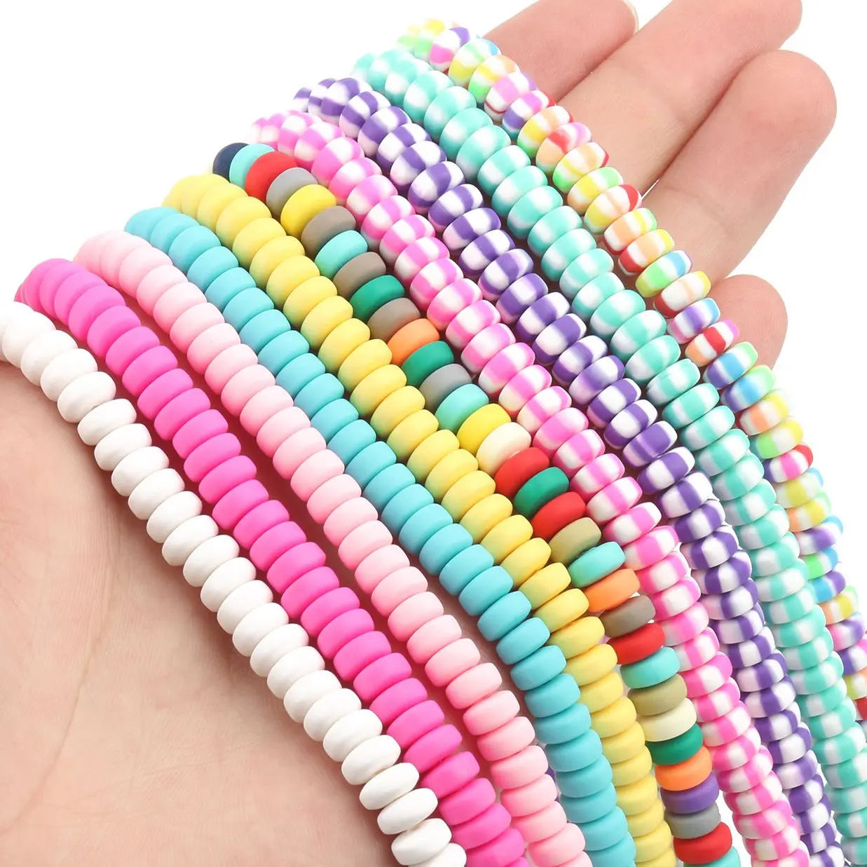 100pc Disco Zircon Clay beads fit DIY Bracelet Pendant earrings accessories gift