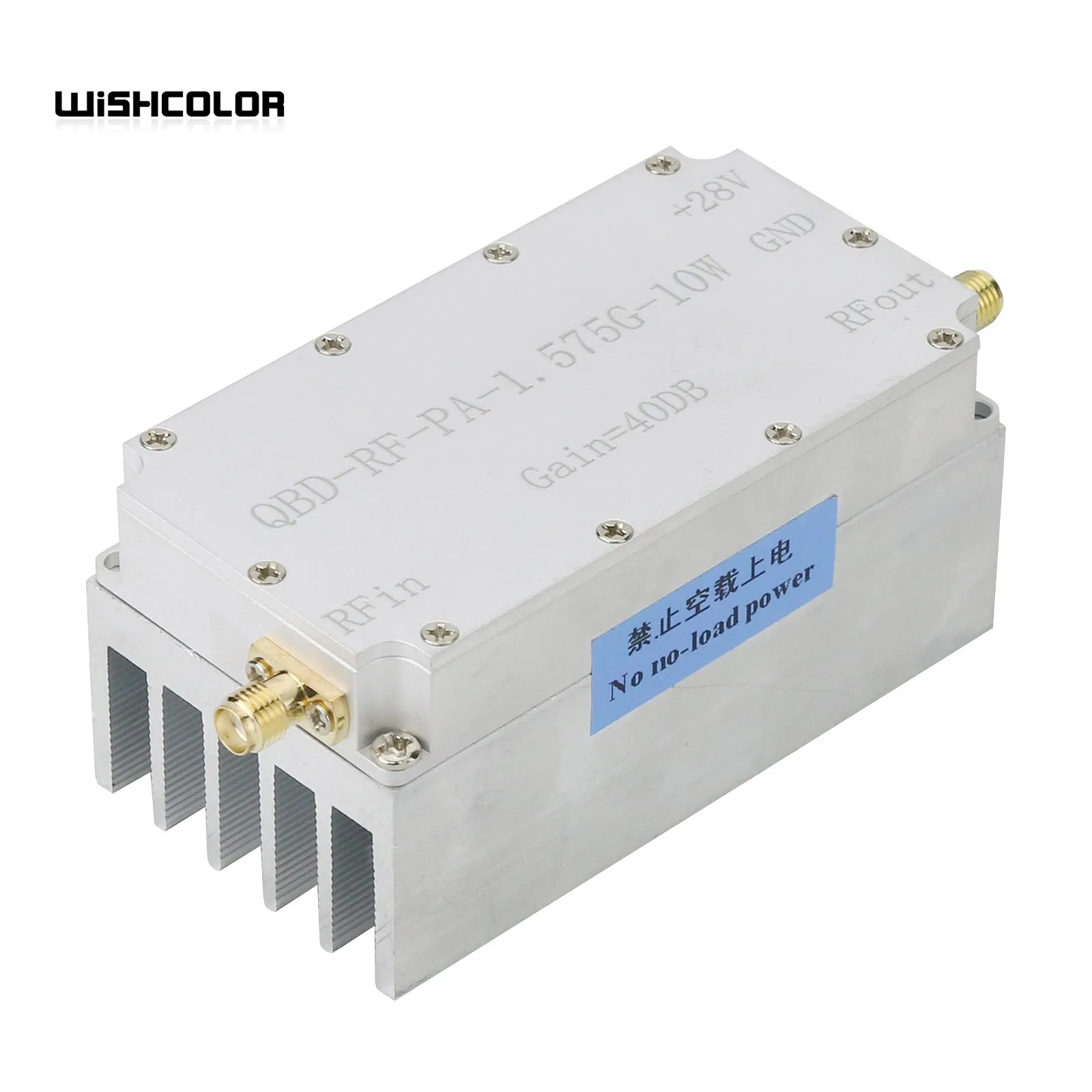 

Wishcolor QBD-RF-PA-1.575G-10W 1,5-1,6 GHz RF усилитель мощности GPS Beidou RF усилитель мощности с радиатором