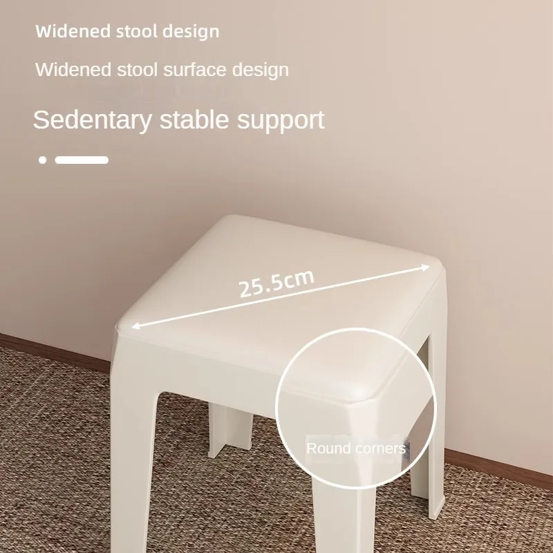 Household Plastic Small Stools Stacked Low Stools Thickened Modern Simple Living Room Sofa Coffee Table Stool Children's Stool