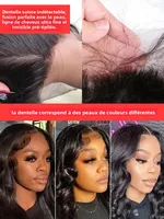 Perruque frontale en dentelle 13x6 en cheveux humains densité 250, ondulation naturelle, HD, 30-40 pouces, Perruques frontales en dentelle 13x4, ondulation lâche, noires, avec closure 5x5 sans colle 3