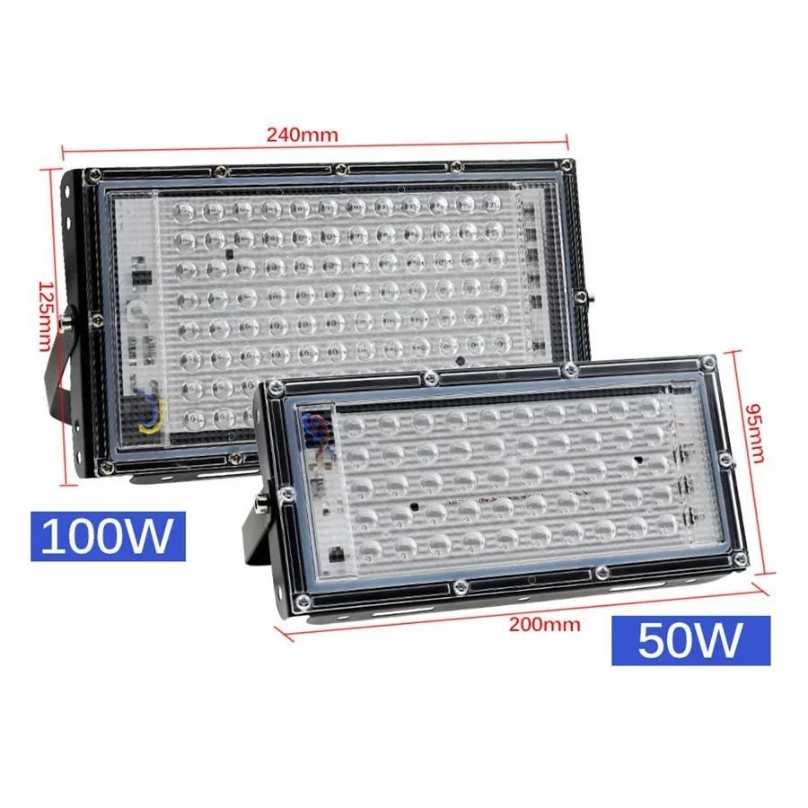 395nm UV Floodlight 50W-300W LED Waterproof for DJ Party Decor