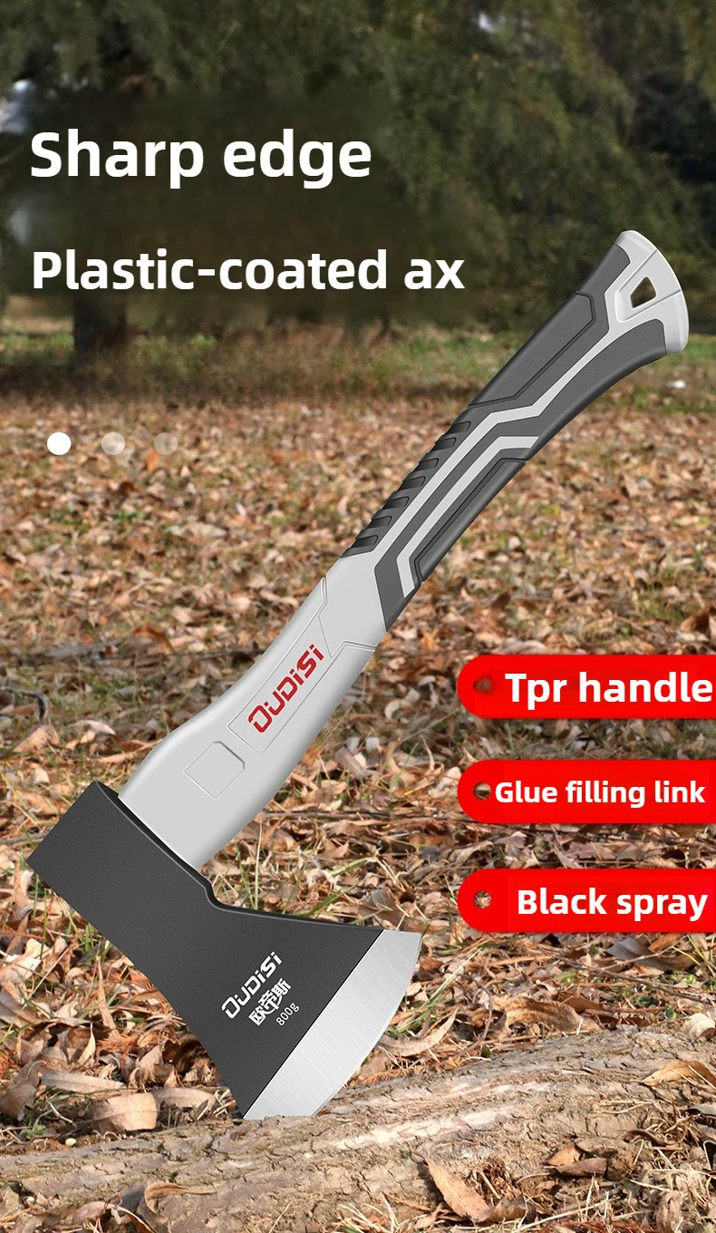 Description Picture 2 of itemCarbon Steel Woodworking Axe Rust Resistant and Durable Multifunctional Wood Cutting Logging Outdoor Fire Professional Tool Axes