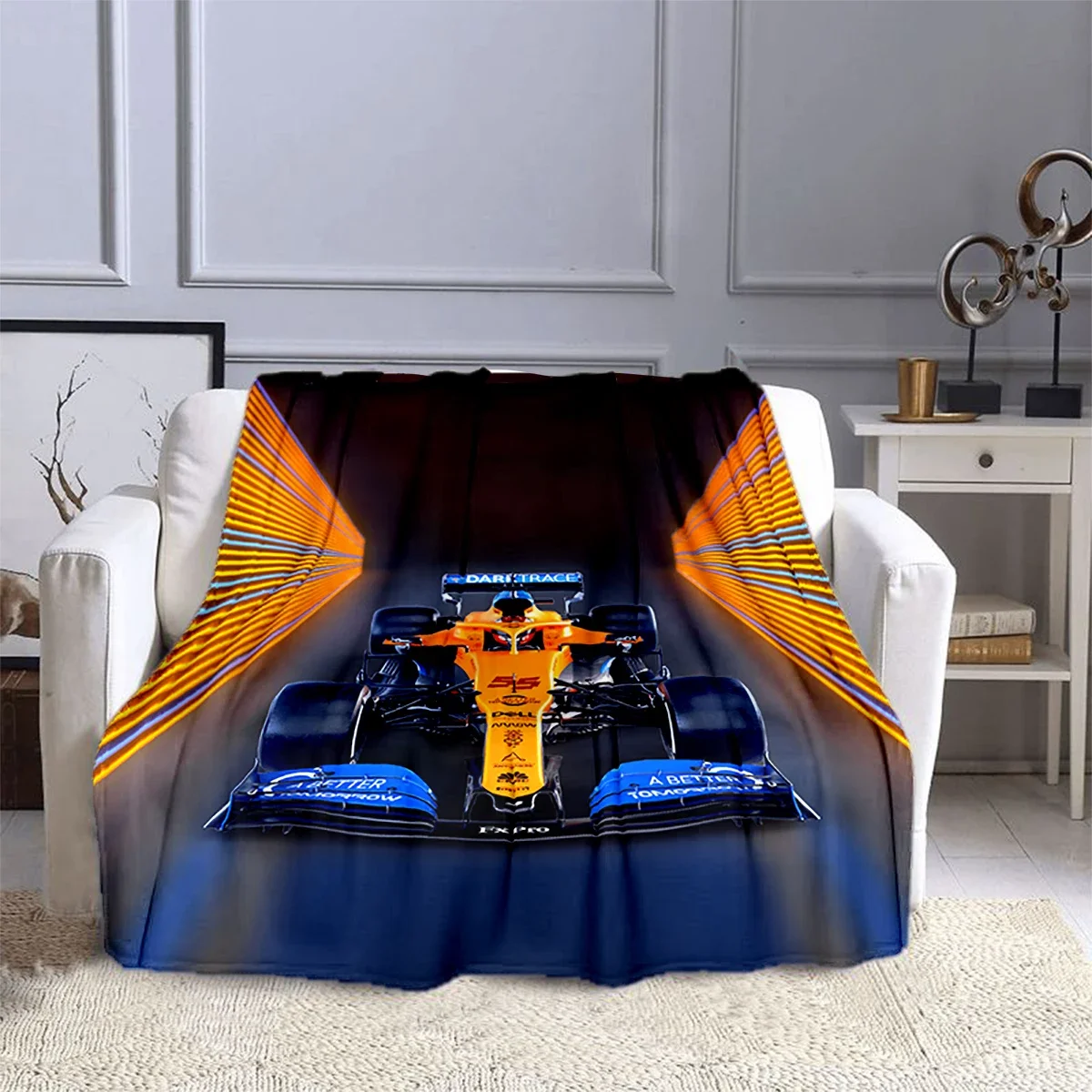 F1 Racing car Formula Racing Blanket Children's Blankets High Quality Flannel Blanket Soft Comfortable Home Travel Blanket 2
