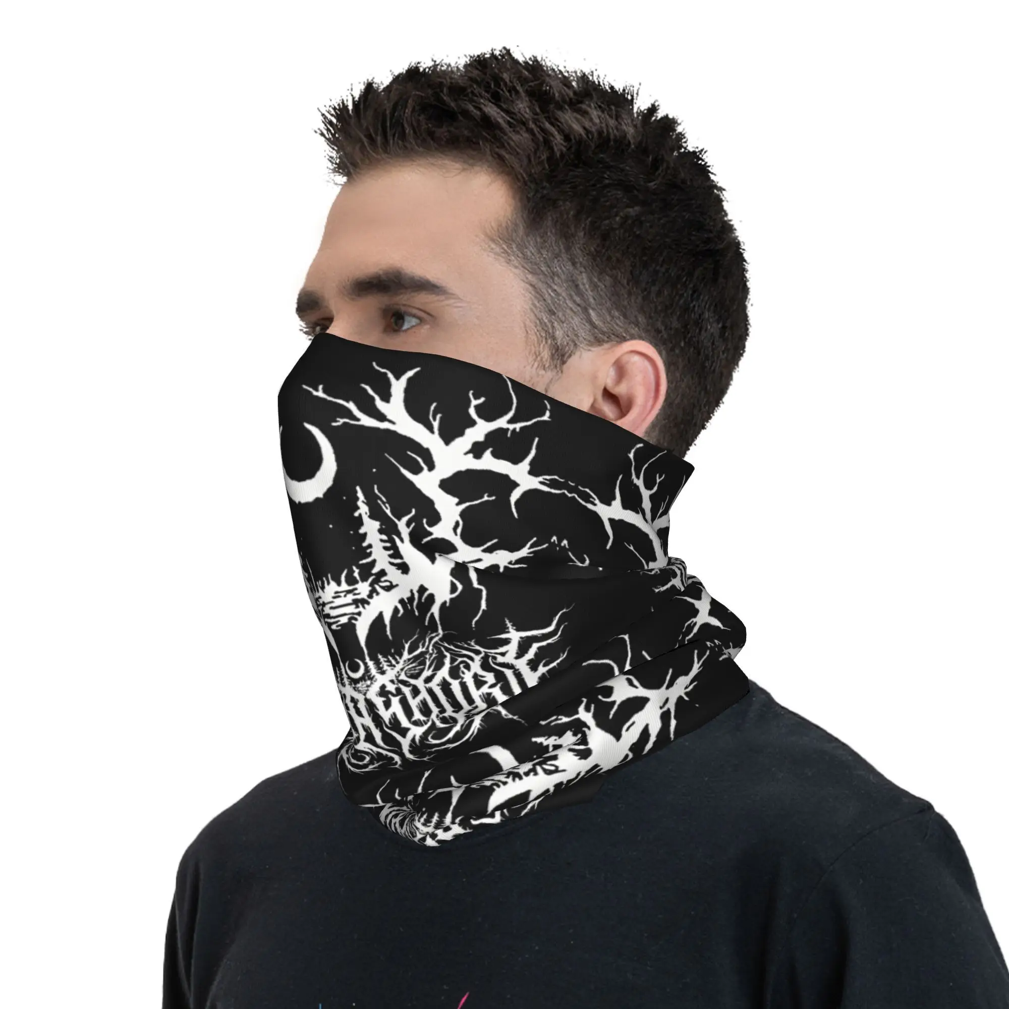 Lornas Death Metal Music Shores Bandana Neck Gaiter UV Protection Face Scarf Cover Women Men Headwear Tube Balaclava
