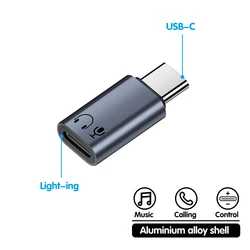 USB - C to Lightning Earphone Audio Adapter Converter (WHITE)