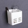 Plastic Toothpaste Shelf White/Grey Non-punch Toothbrush Toothpaste Holder Large Capacity Wall-mounted Comb Storage Container 1