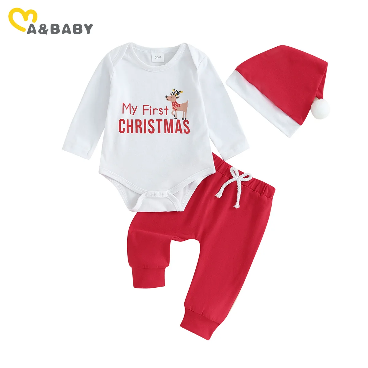 ma&baby 018M Christmas Newborn Infant Baby Boy Clothes Sets 1st Xmas