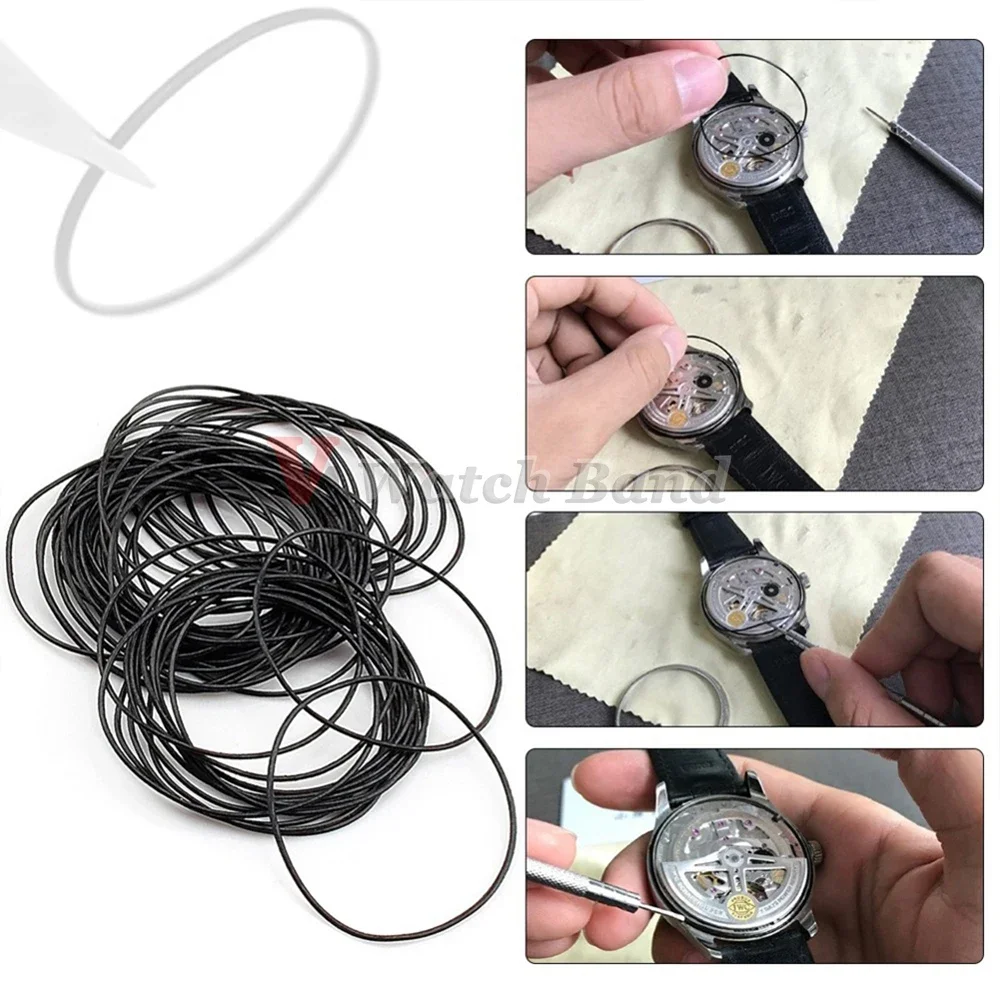 Waterproof Rubber O-Ring Gasket Set for Watch Back Cover Repair