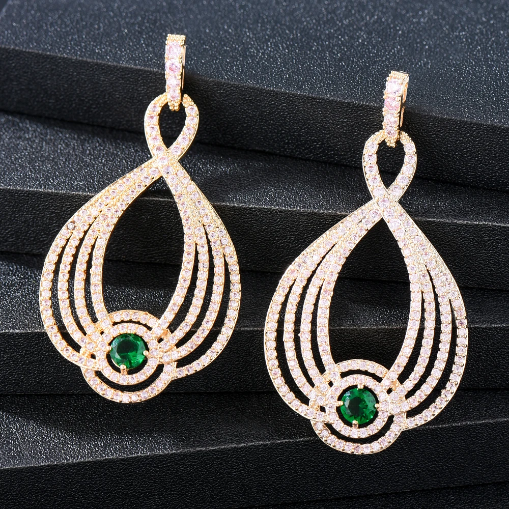 Missvikki Fashion Street Style Bowknots Earrings For Women Wedding Party Cubic Zircon Dubai Bridal Earring boucle d'oreille