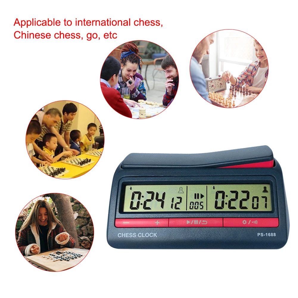 Chess Digital Timer Professional Count Up Down Timer Plastic Battery Powered Multifunctional Lightweight for Training Teaching