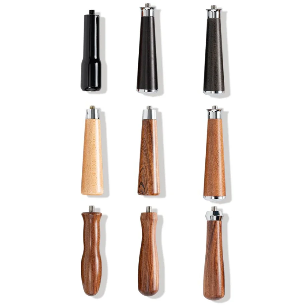 Portafilter Handle Parts Accessories Fittings Kitchen M10 Thread Replacement Solid Walnut Wood Wooden Handle 1pc