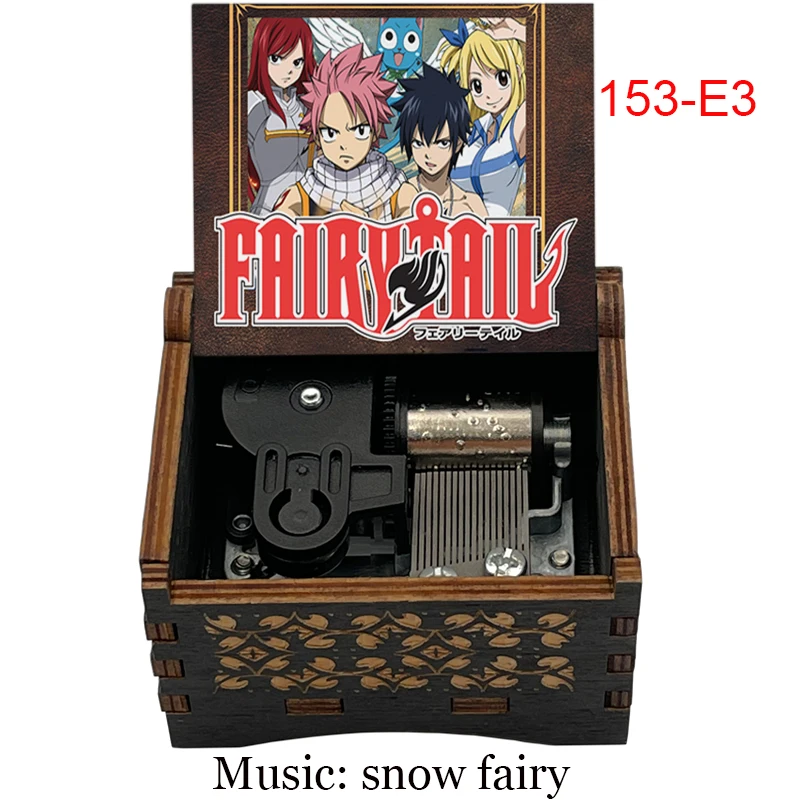 18 NOTE wind up mechanical Snow fairy from Fairy Tail Music Box for anime fans friends birthday gift home office decoration 6