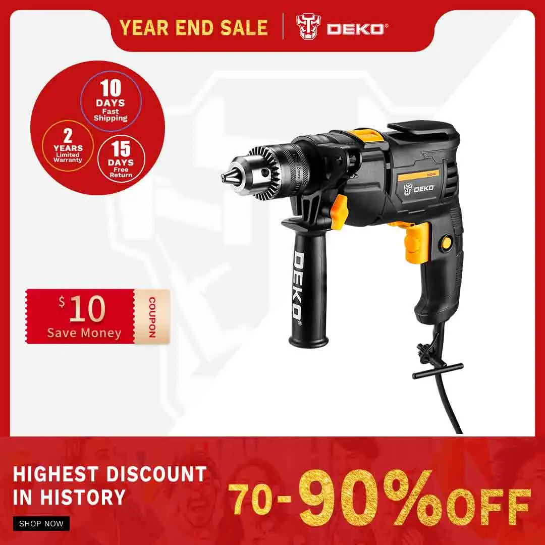 DEKO DKIDZ серия SET2 профессиональная электрическая Ударная дрель с ящиком для хранения 2 функции для деревообработки электроинструменты