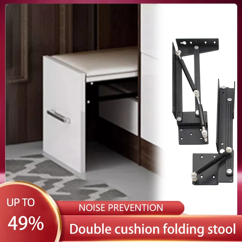 Folding Shoe-changing Stool Buffer Wall-mounted Invisible Stool Wall-mounted Entry Door Ultra-narrow Hardware Entrance