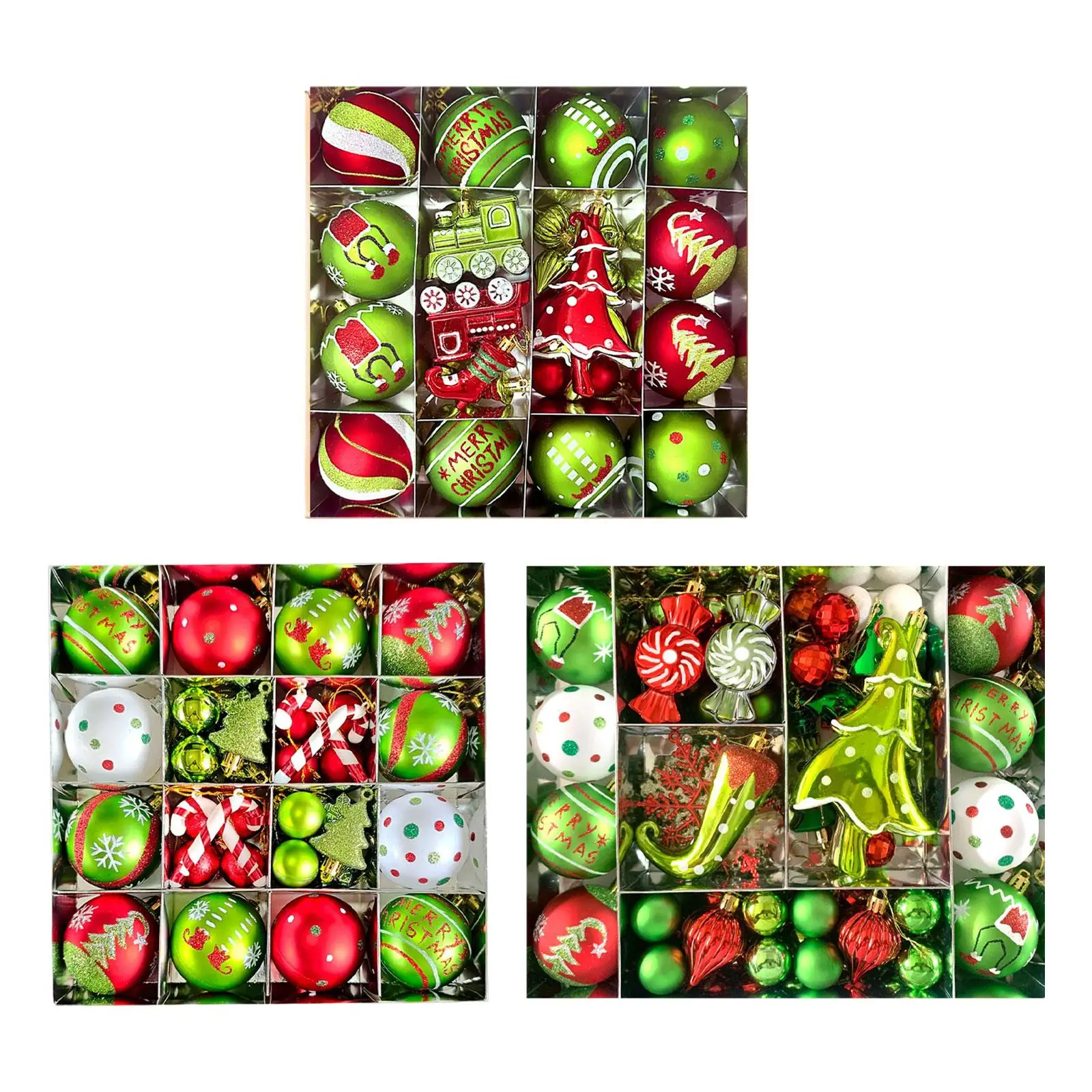 Christmas Ball Ornaments,Christmas Tree Decor Pendants Elegant Hanging Xmas Tree Ball Ornaments for Holiday Party Decorations