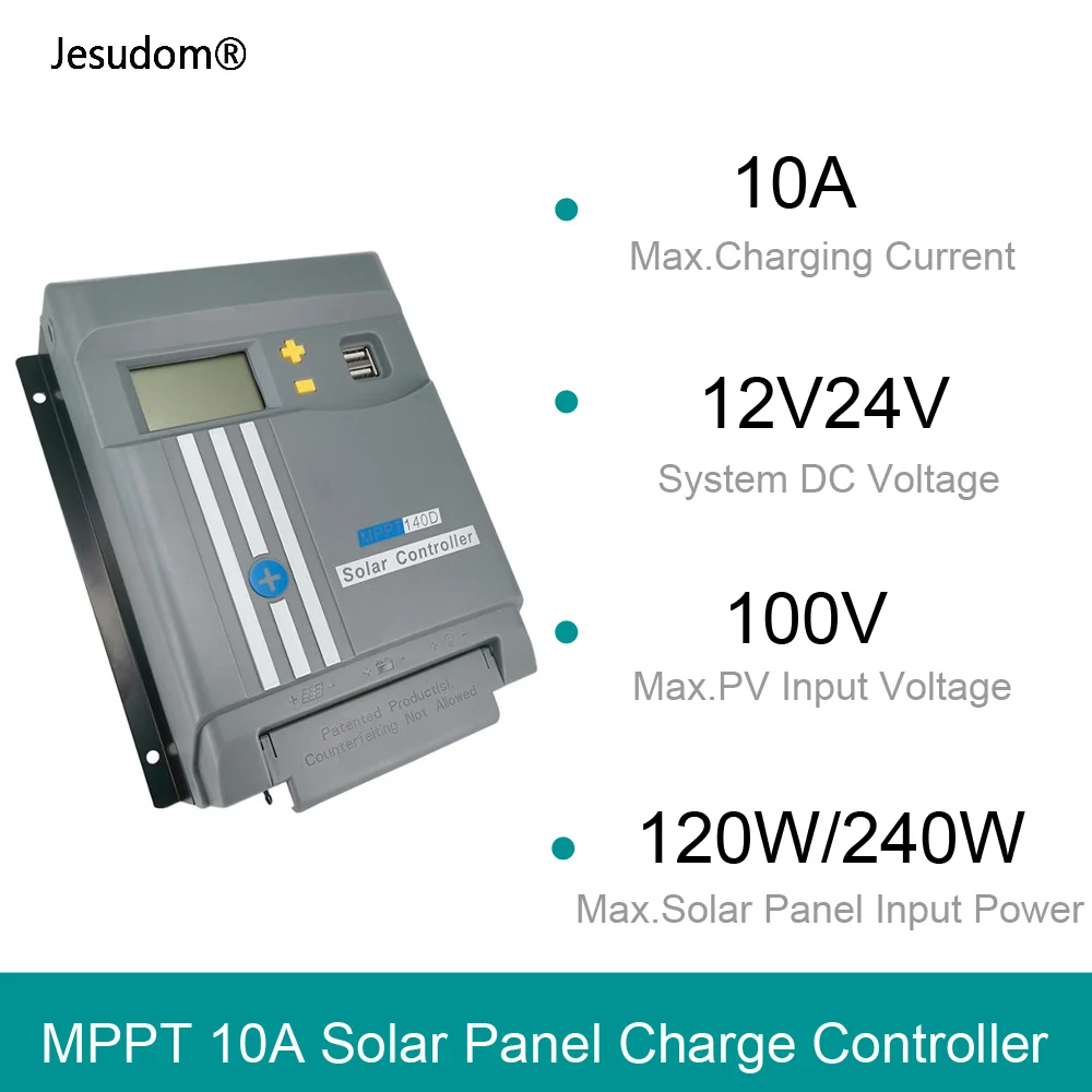 10A 12V LCD Solarregler Intelligent Panel Battery Regulator Charge PW 