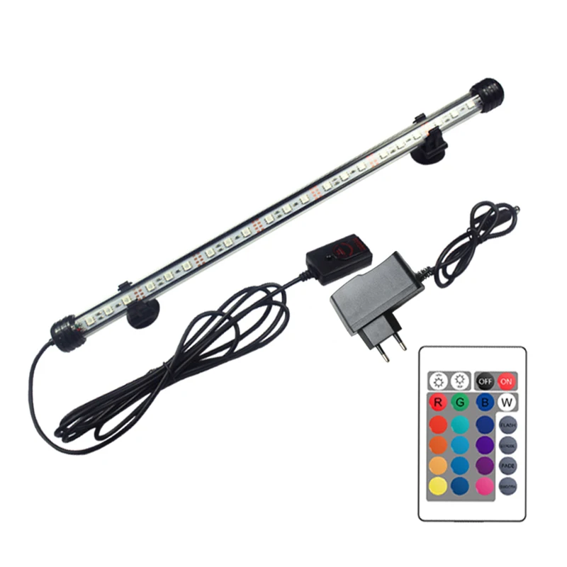 RGB Aquarium light 19-59cm Remote control 90-260v for plants Fish tank essential Amphibious use