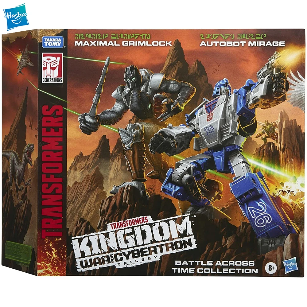

Original Hasbro Transformers War for Cybertron Kingdom WFC-K40 Deluxe Grimlock and Mirage Action Figures Collectible Model Toys
