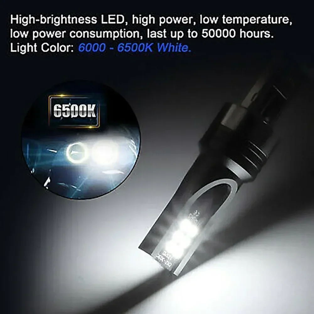2pcs H1 LED lights bulbs car headlight side COB LED bulb light 14000LM 6000-6500K white high low beam lamp