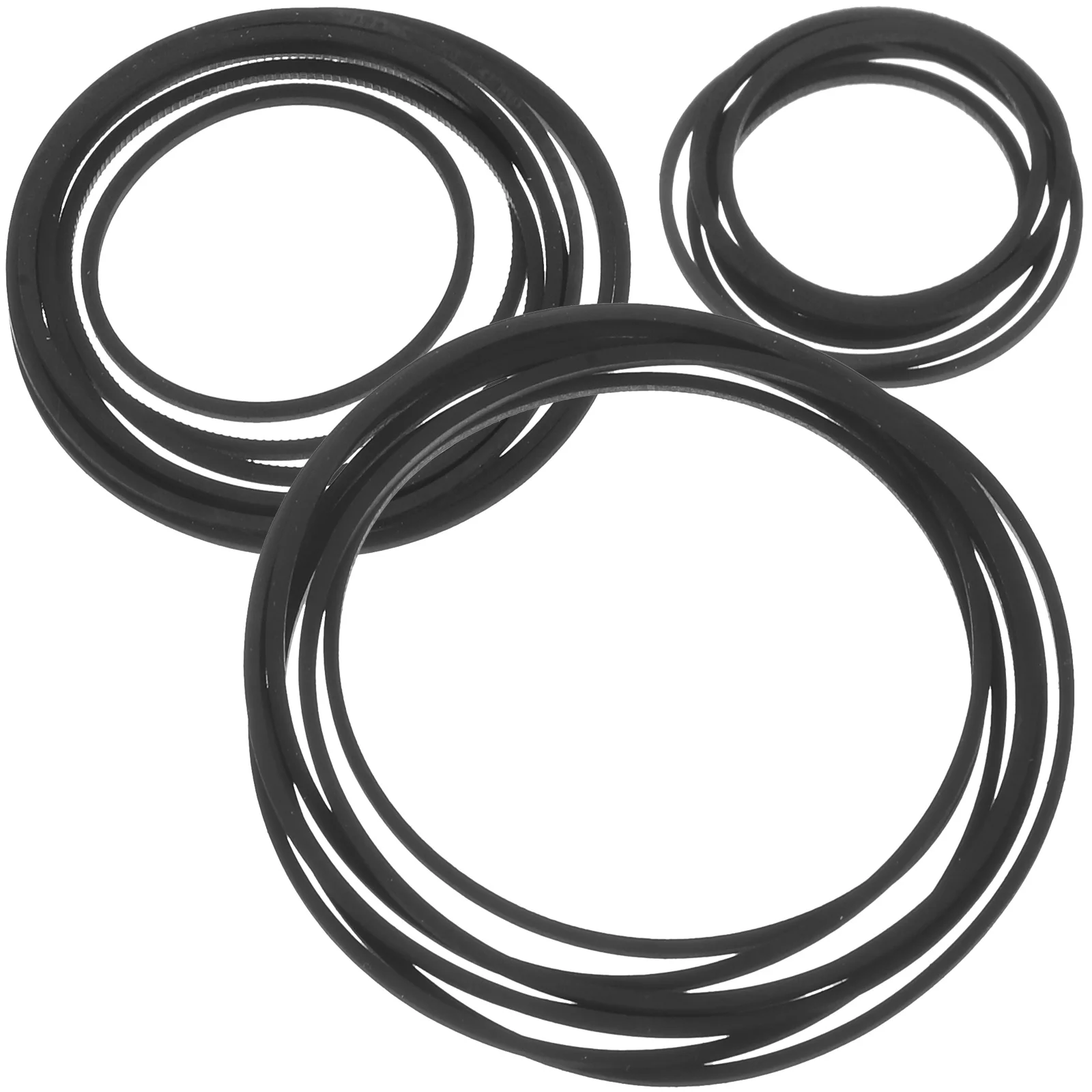 40pcs 카세트 플레이어 벨트 레코더 전송 1mm 사각형 접힌 35-85mm 혼합 DJ 액세서리 휴대용 오디오 장치 고무