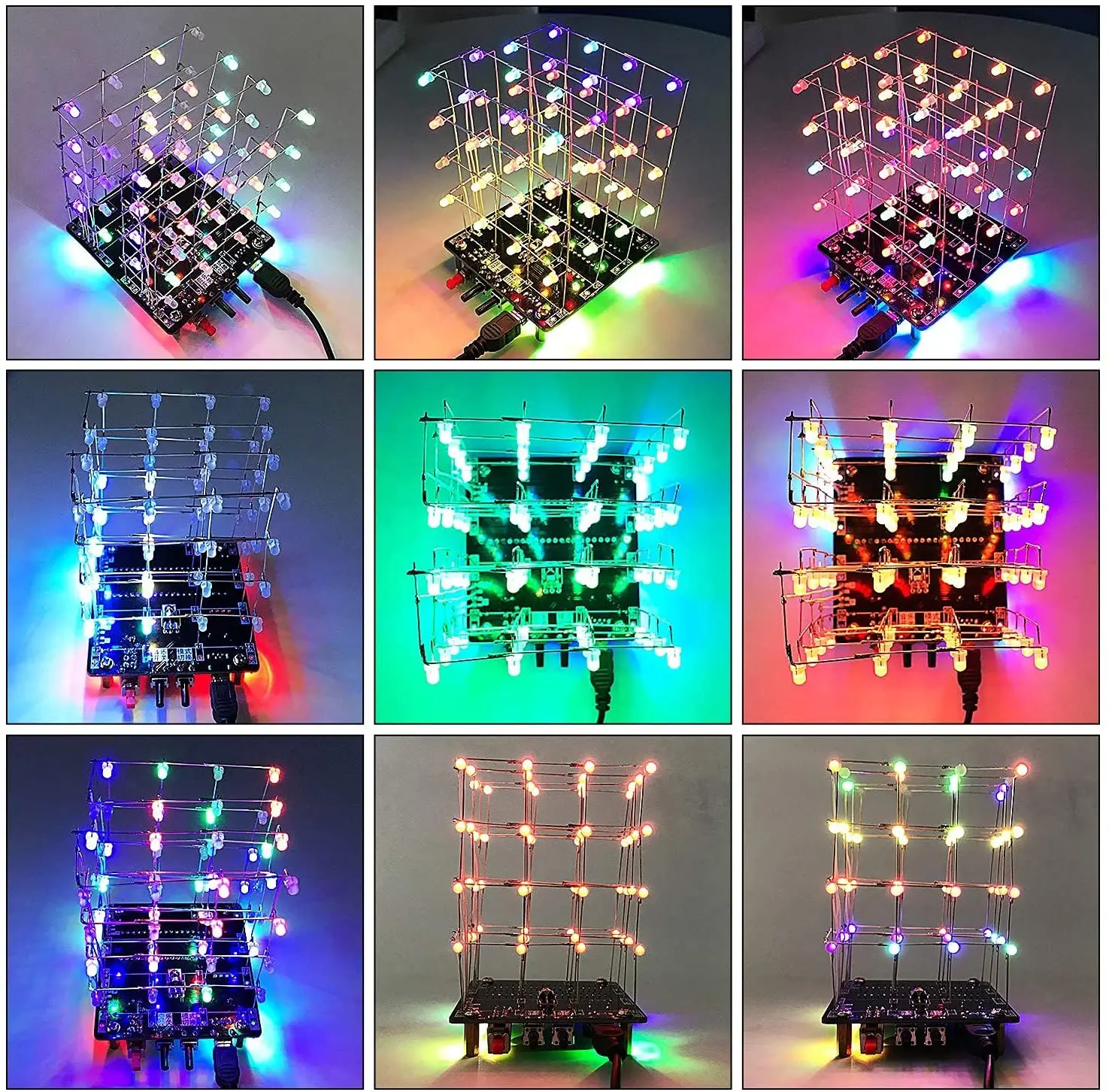DIY Music Spectrum Soldering Kit - 8x8 RGB Display With Sound Animation | STEM Electronics Project