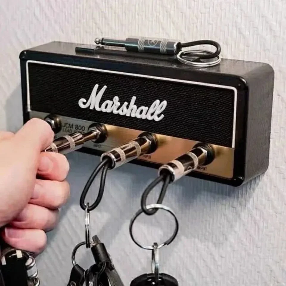 

Оригинальная вешалка для ключей Marshall Jack, 4 штекера для гитары, настенное крепление, вешалка для ключей для гитары Amp JCM800, база для хранения ключей