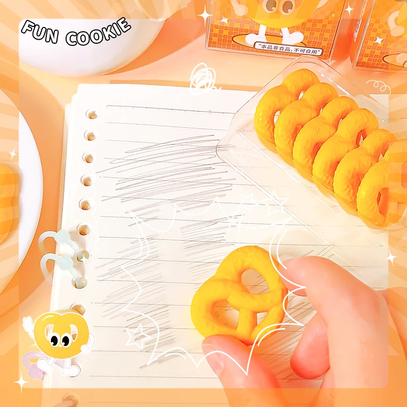 novel school items back to school equipment office supplies cookie Erasers Rubber Kawaii stationery supplies cute stuff