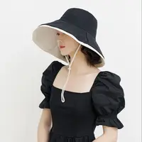 Cotton Double-sided Wear Fisherman's Hat Women's Summer Fashion Hundred Shading Cloth Hat Show Face Smaller  Sunburn Protection 2