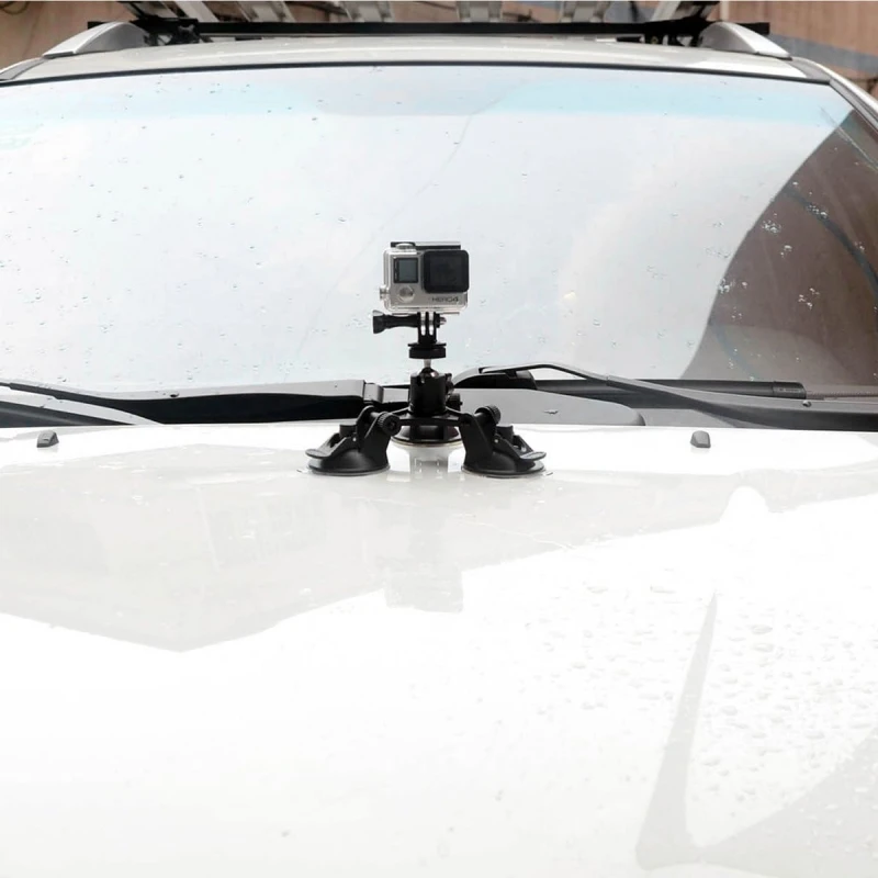 Insta360 X5 X4 X3 Dji Action 5 Pro 4 3 Hero 12 11 10 카메라 액세서리용 삼각형 차량용 흡착판 유리 홀더 삼각대 마운트