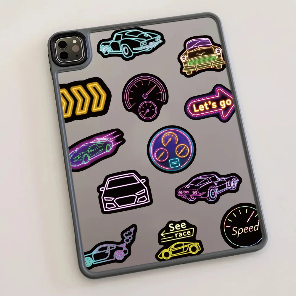 50Pcs 레이싱 스티커 JDM 사이버 펑크 레이싱 데칼 멋진 자동차 대회 낙서 DIY 어린이 장난감 노트북 전화 기타 자전거 장식