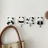 Panda Hooks No Punching Traceless  Door Key Bathroom Kitchen Home Storage Decorative Hooks 2