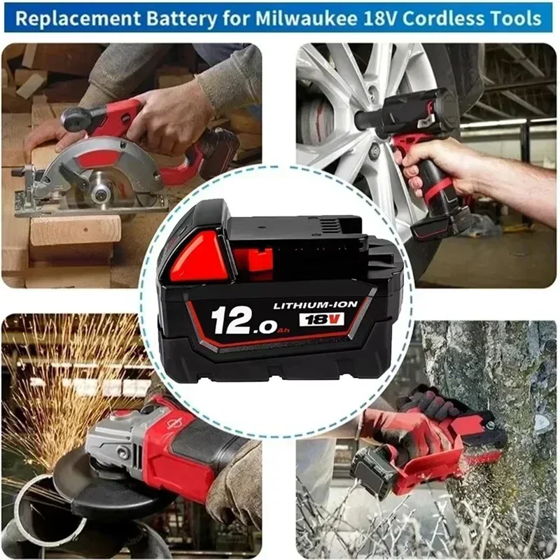 18V 9.0AH batteries, for Milwaukee 18V battery 48-11-1860 2604-20 2646-20 Power