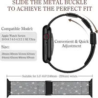 Bracelet magnétique en nylon pour Apple Watch Series 11 10 SE 9 8 7 6 5 4 3 45mm 46mm 42mm 41mm 40mm Sport pour iWatch 4