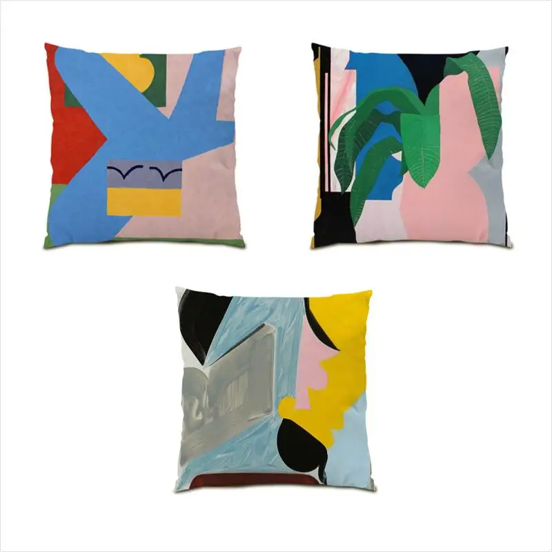 

Printing Geometry Pillow Cover Luxury Cushion Cover 45x45 Abstract Living Room Decoration Modern Throw Pillow Covers E0329G