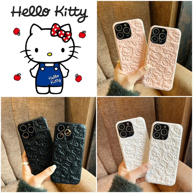 New Hello Kitty Cute Case Phone Cases For iPhone 15 14 13 12 11 Pro Max  Mini XR XS MAX 8 X 7 SE 2022 Cartoon Leather Cover 