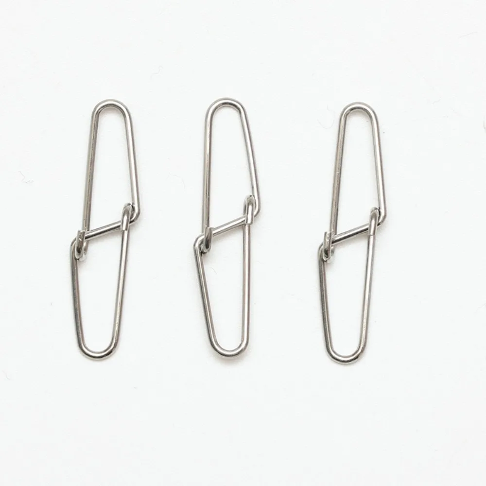 

Safety Pin Fishing Double Button Pin Fishing Connector Snap Accessories Stainless Steel Super Ribbed Pins High Strength