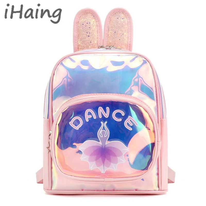 

Kids Laser Sequins Ballet Dance Bag Girls Duffel Backpacks Dancing Shoulder Bags with Key Chain Teens Latin Yoga Sparkly Daypack