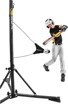 Hit-A-Way Portable Baseball Training-Station Swing Trainer with Stand 2