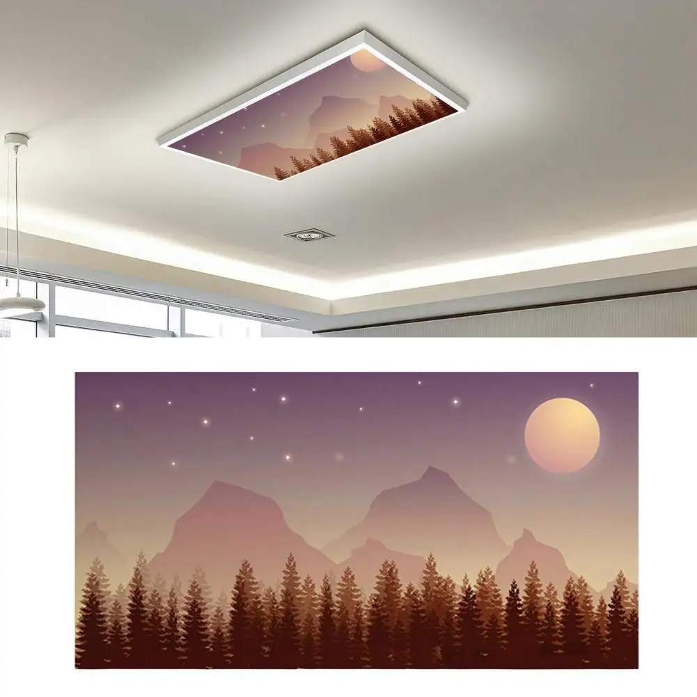 

Easy to Use Lampshade Elegant Flame Magnetic Lampshade with Ornamental Landscape Design for Relaxing Indoor Decorative Teacher