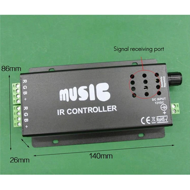 DC12-24V 24 Keys Music Controller 3 Channels IR Remote RGB Controller Sound Sensitive For Led Strip Light Lamp images - 6