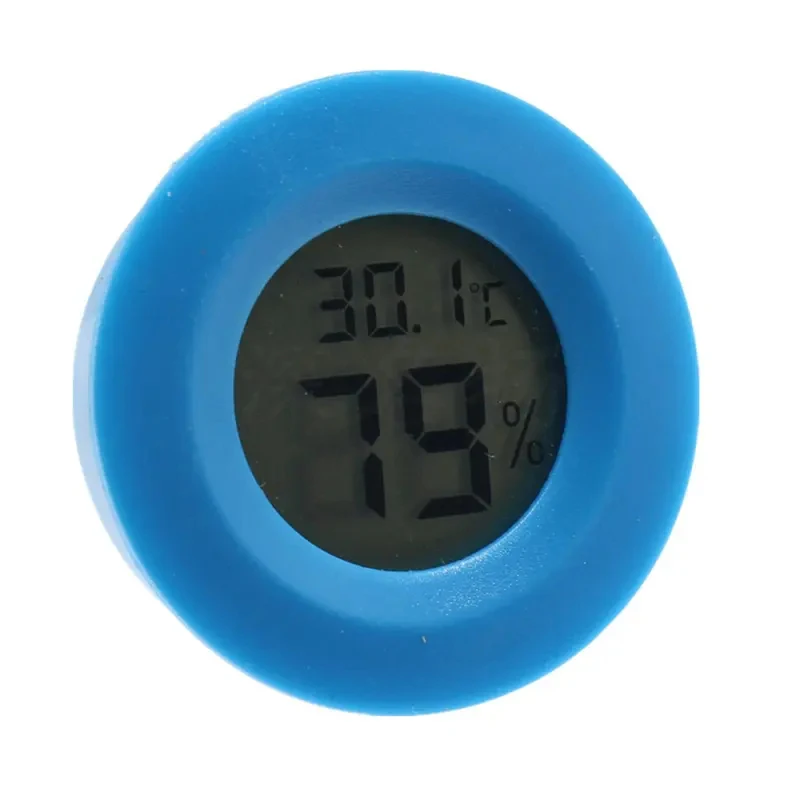 -50 +70 ° C 미니 LCD 디지털 온습도계 원형 온도 습도 테스터 센서 감지기 (냉동고, 시가 상자용)