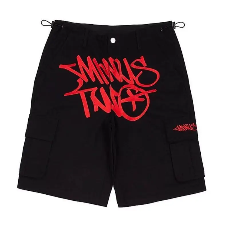 

Workwear shorts, five piece pants, mini two, street multi pocket printed hip-hop, y2K loose fitting men's trendy pants