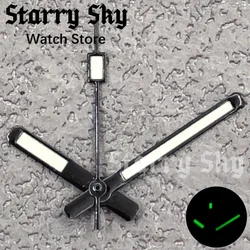 Elegant Starry Sky Watch Hands with Green Luminous Feature (Black)