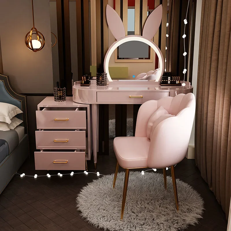 Makeup Cabinets Dressers Organizer Mobile Vanity Laden Nightstand Table Dressers Light Muebles De Dormitorio Bedrooms Furniture
